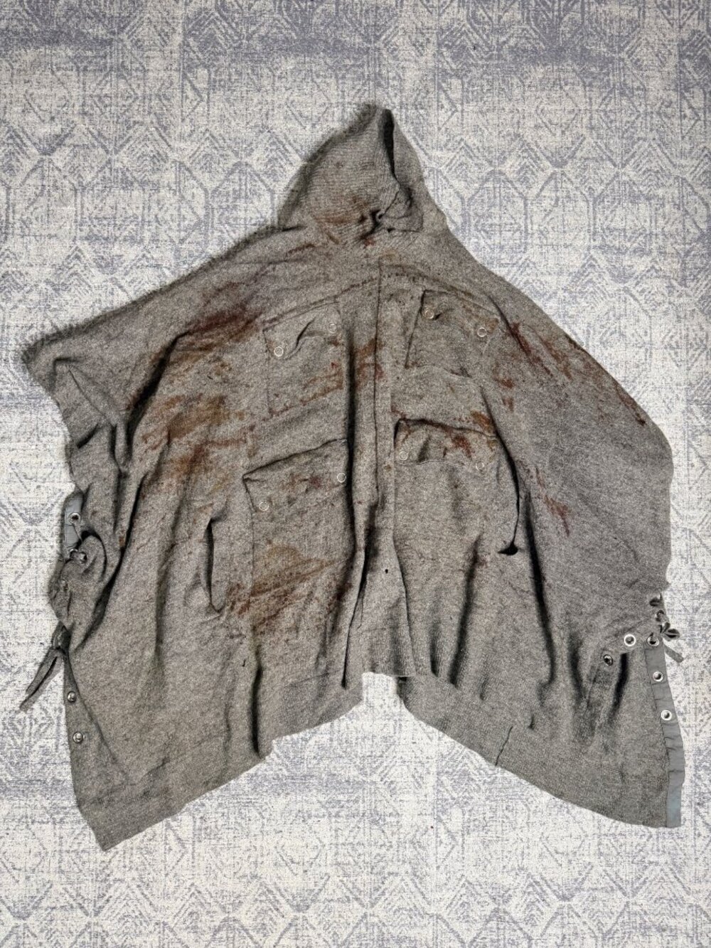 Philipp Plein x Dro Lab Custom 1/1 Reworked Dyed Distressed Hand Treated Poncho/